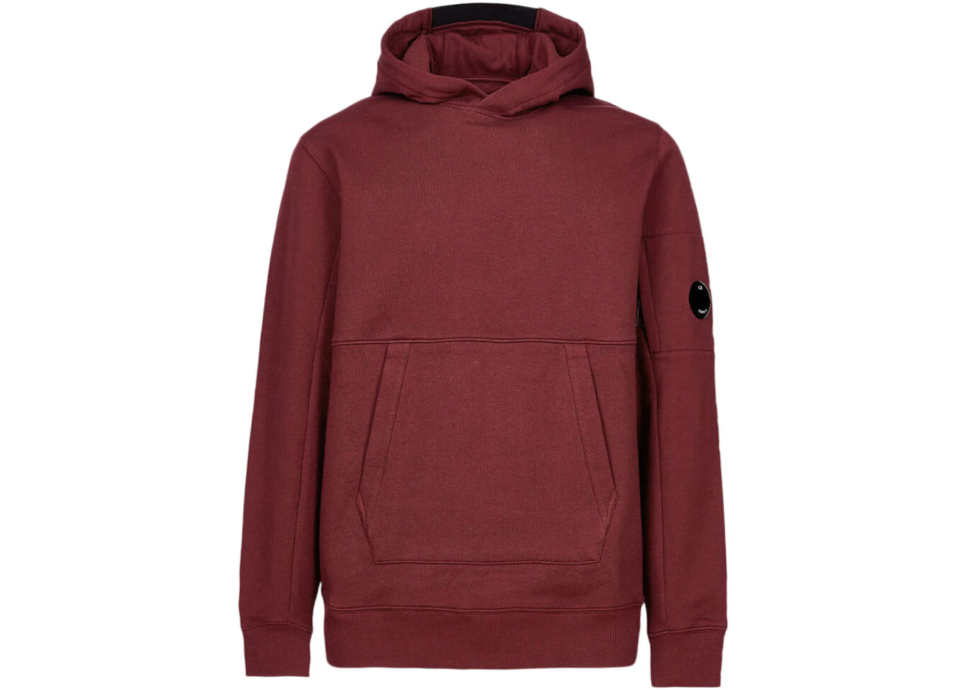 C.P. Company Diagnol Raised Fleece Hoodie Port Royal-Red