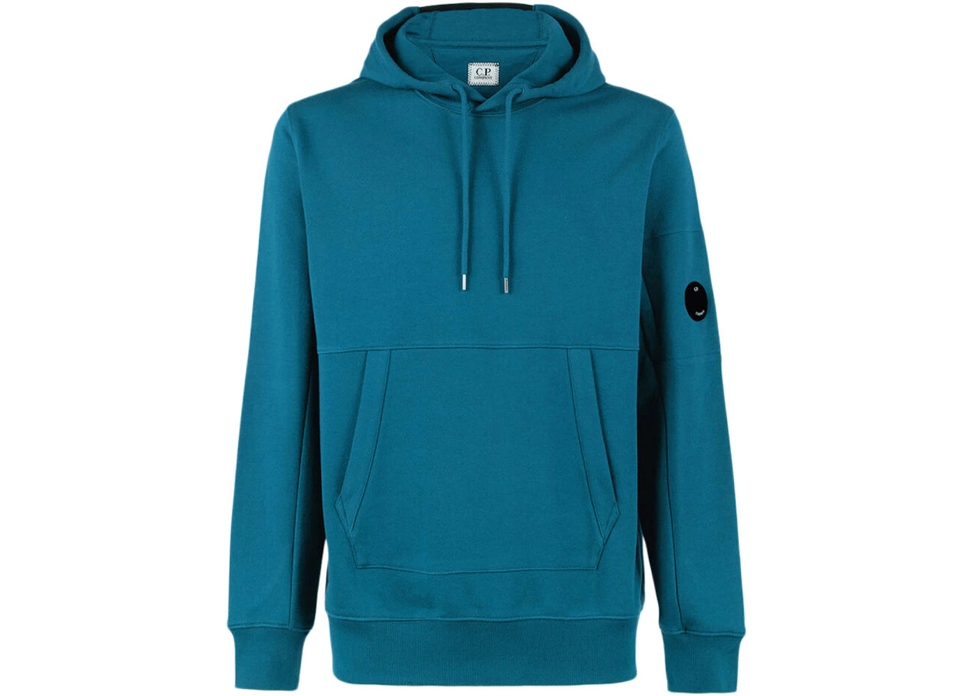 C.P. Company Diagnol Raised Fleece Hoodie Shaded Spruce-Blue