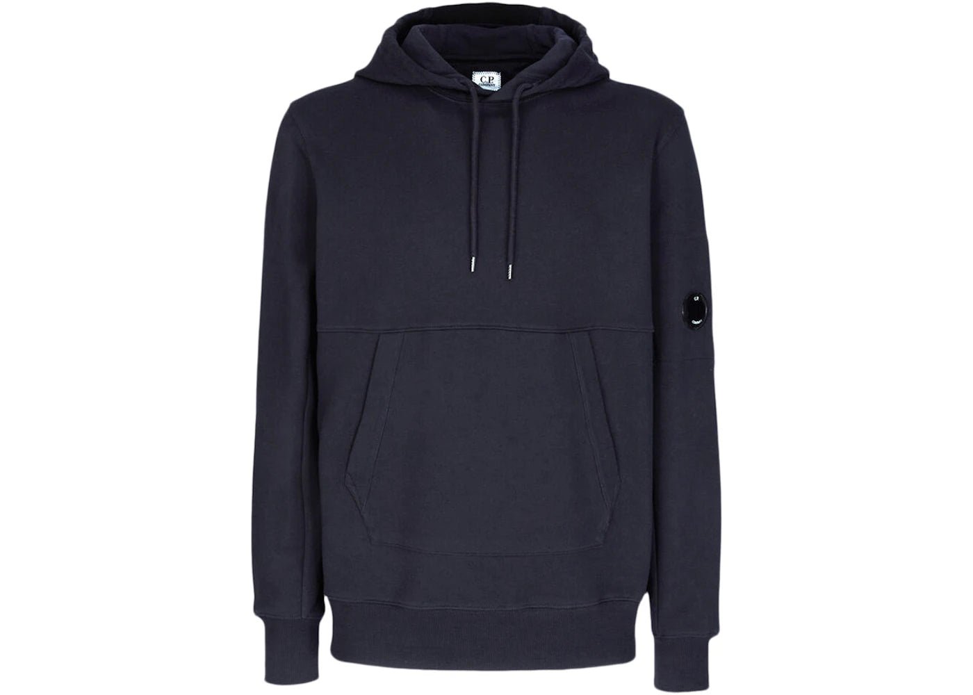 C.P. Company Diagnol Raised Fleece Hoodie Total Eclipse-Blue