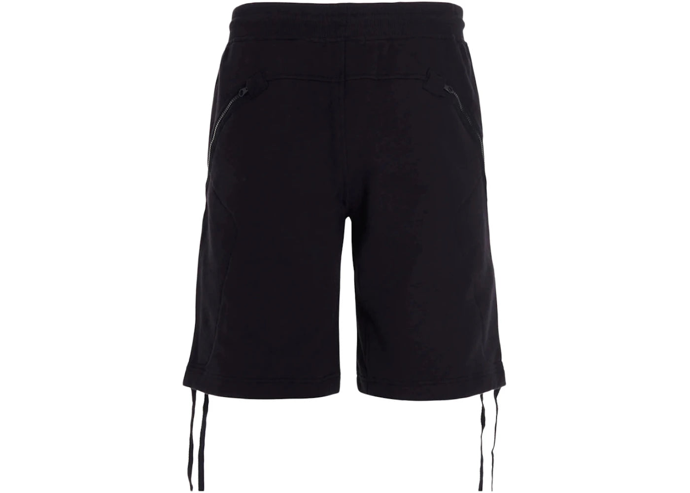 C.P. Company Diagonal Raised Fleece Drawsting Zip Detail Shorts Total Eclipse-Blue