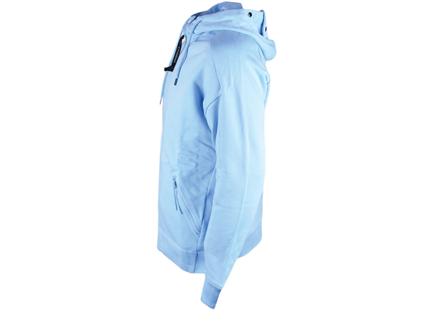 C.P. Company Diagonal Raised Fleece Goggle Hoodie Sky Blue