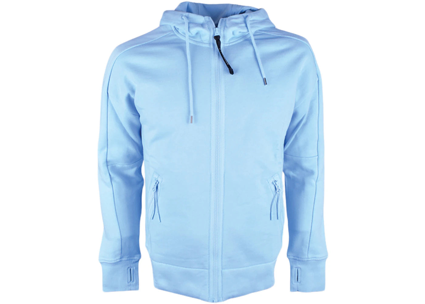 C.P. Company Diagonal Raised Fleece Goggle Hoodie Sky Blue