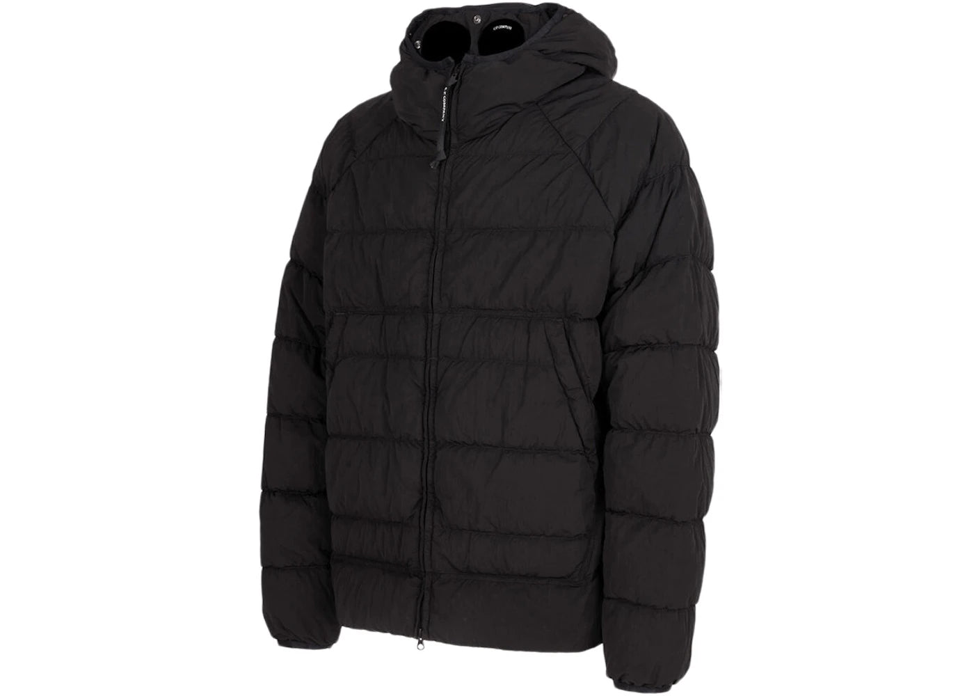 C.P. Company Eco-Chrome R Hooded Down Goggle Jacket Black