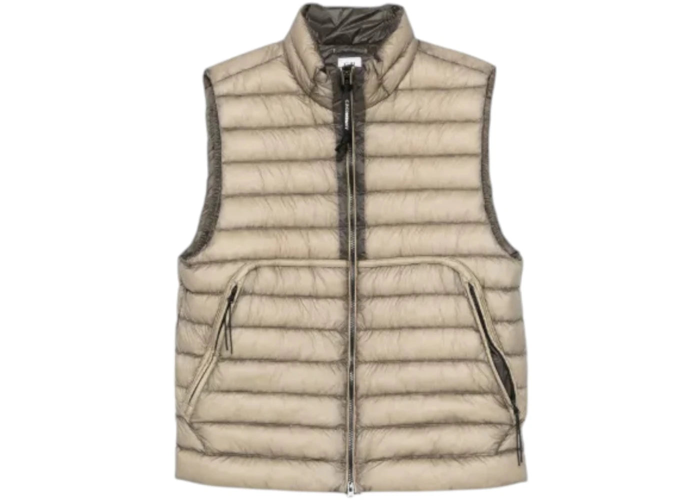 C.P. Company Lens-Detail Padded Gilet Light Olive Green