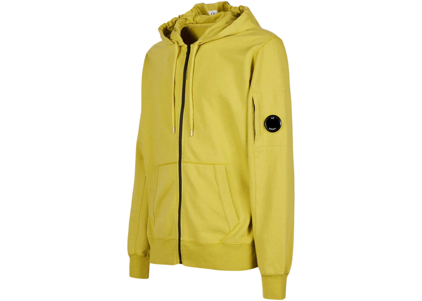 C.P. Company Light Fleece Zipped Hoodie Golden Palm-Yellow