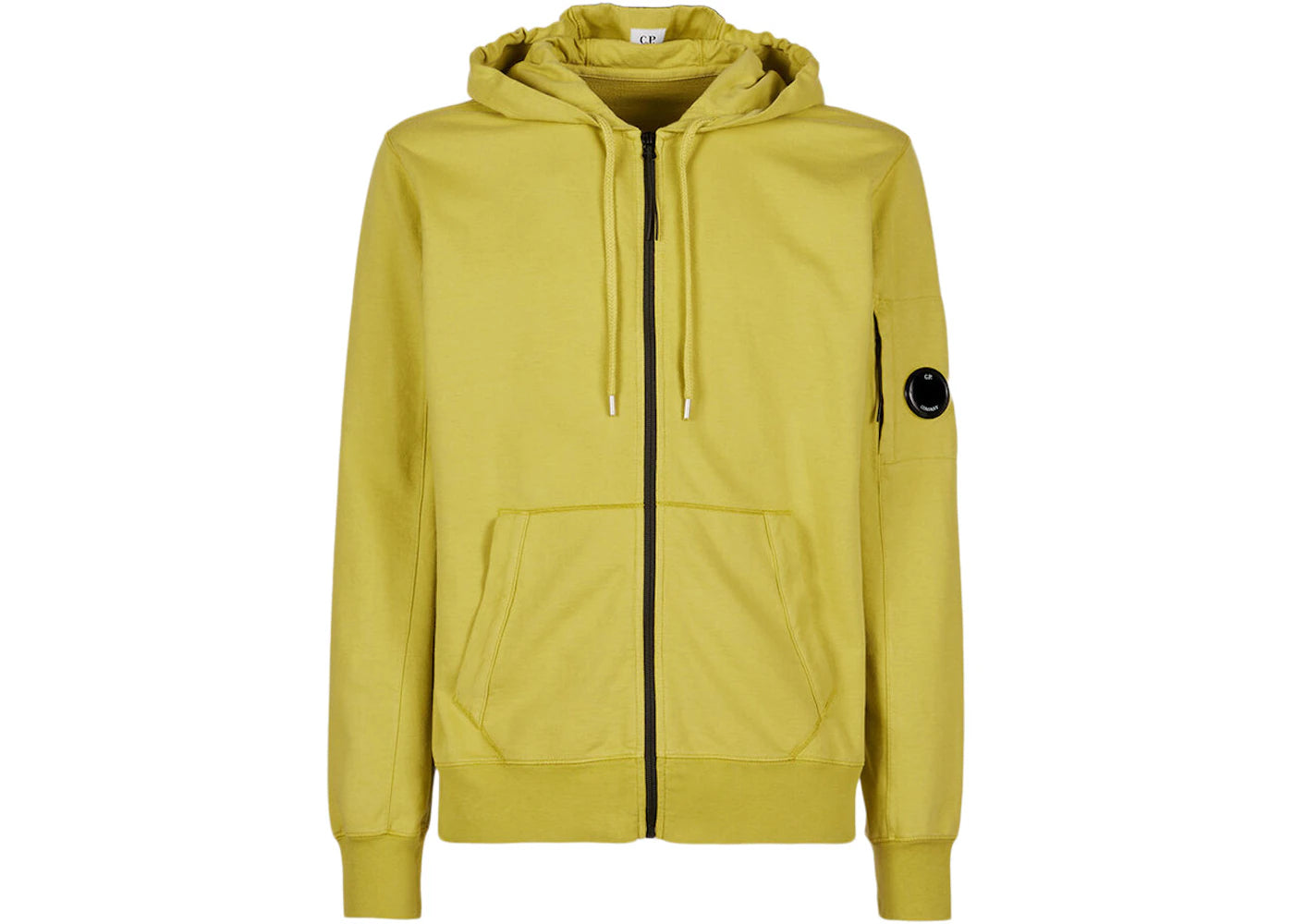 C.P. Company Light Fleece Zipped Hoodie Golden Palm-Yellow