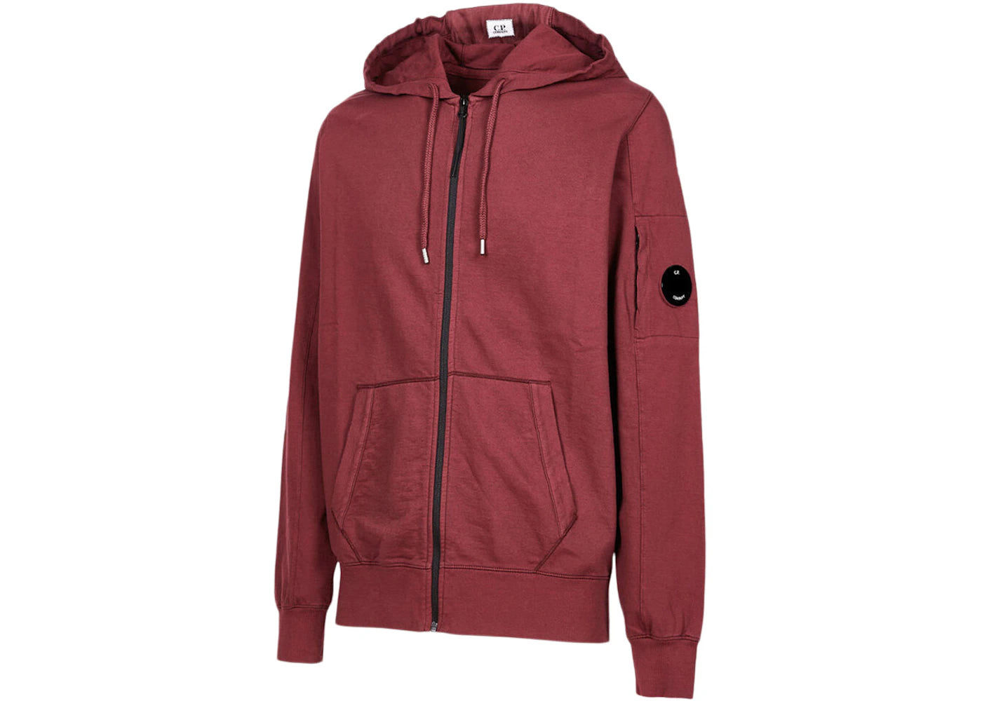 C.P. Company Light Fleece Zipped Hoodie Port Royal-Red
