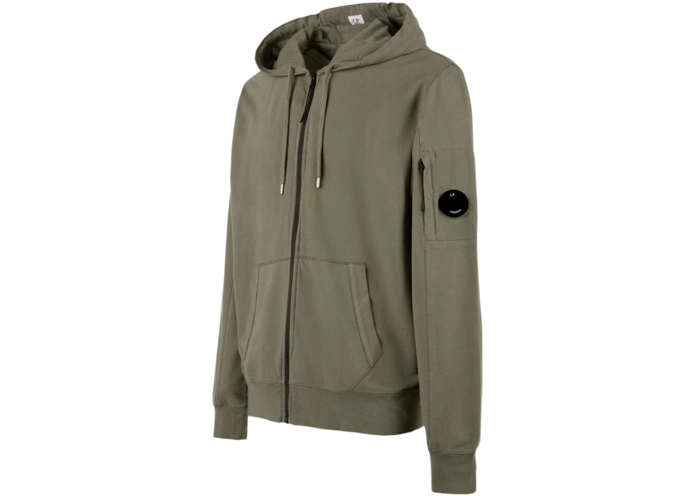 C.P. Company Light Fleece Zipped Hoodie Thyme-Green