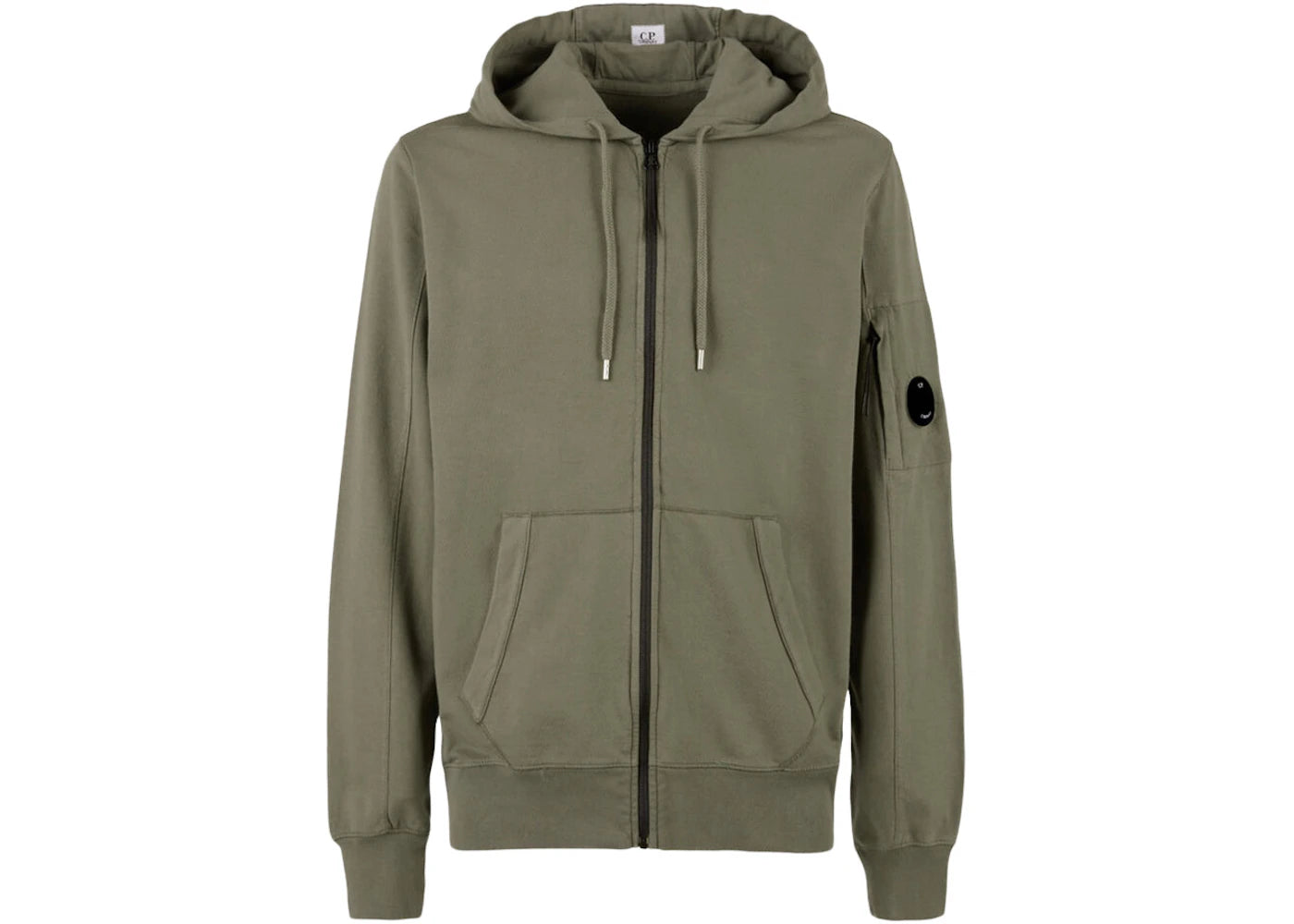 C.P. Company Light Fleece Zipped Hoodie Thyme-Green