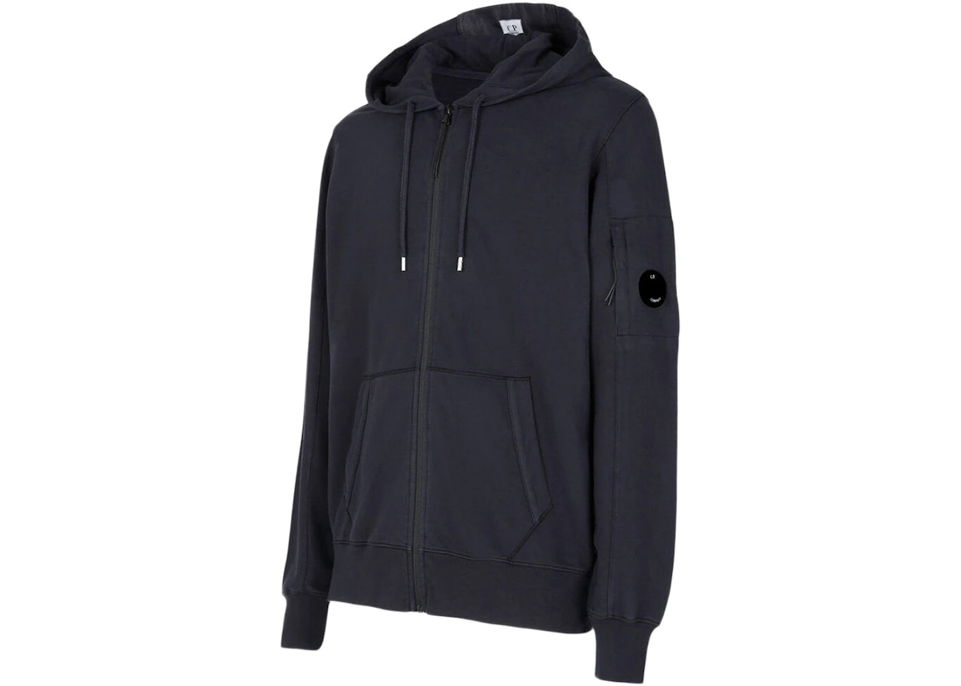 C.P. Company Light Fleece Zipped Hoodie Total Eclipse-Black