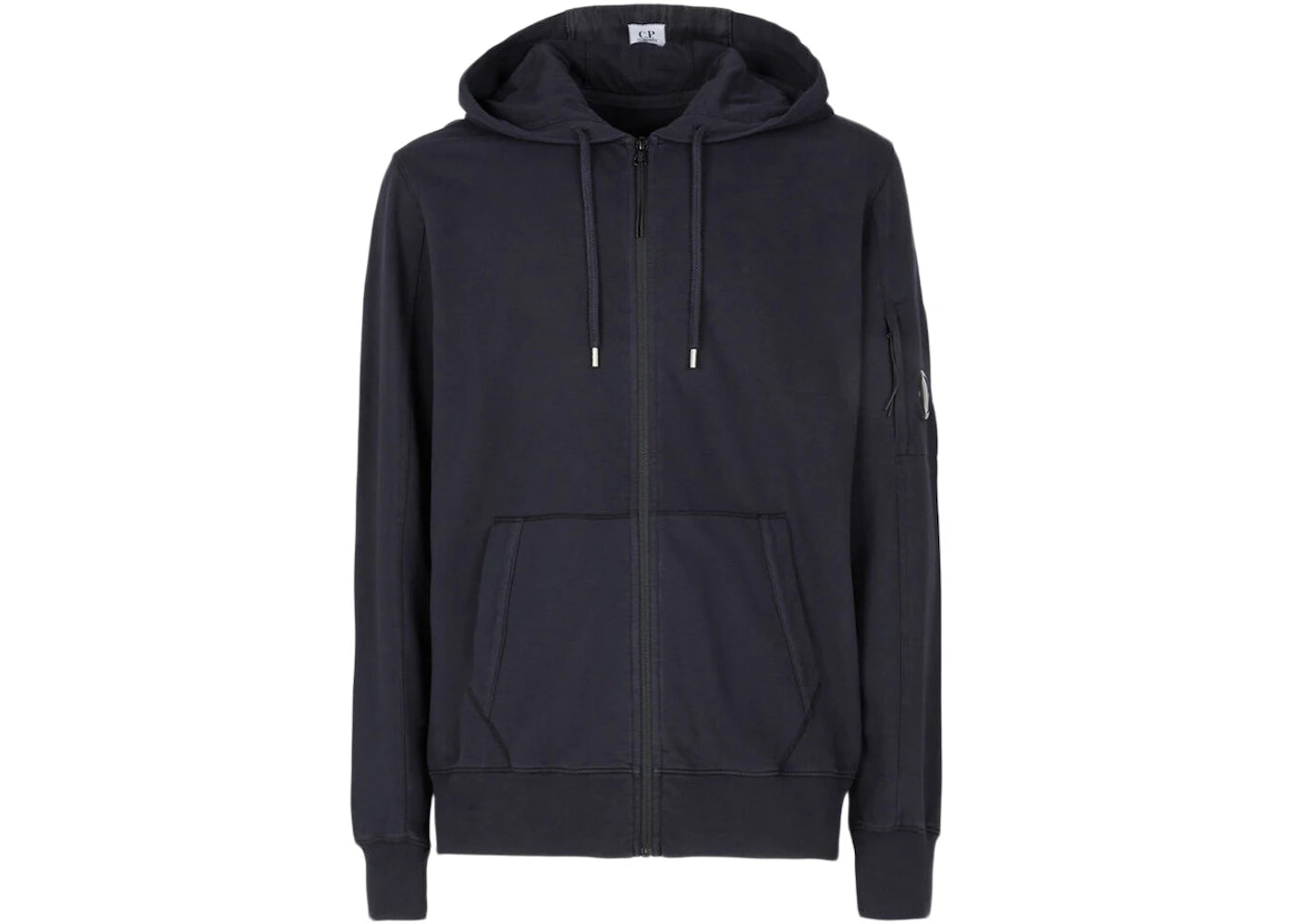 C.P. Company Light Fleece Zipped Hoodie Total Eclipse-Black