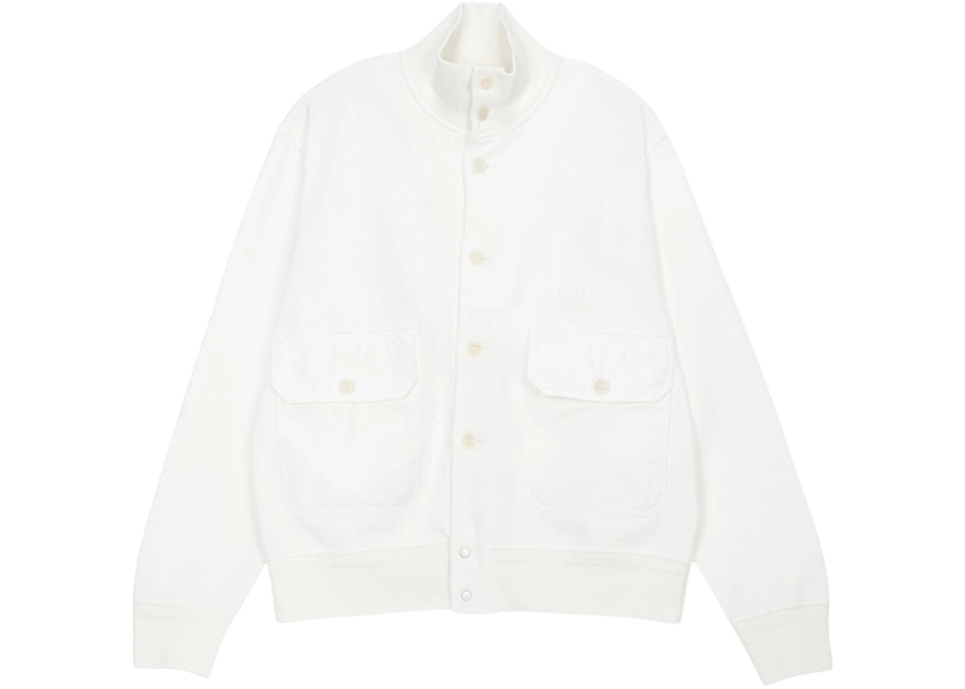 C.P. Company Logo Cardigan White