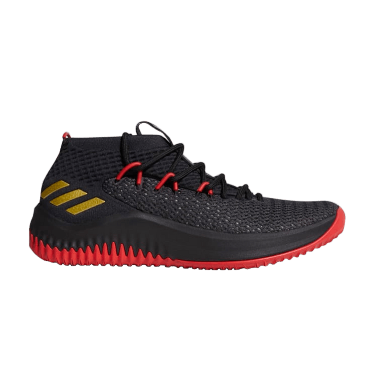 adidas Dame 4 Black Gold Scarlet