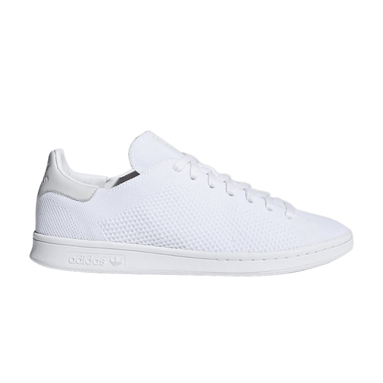 adidas Stan Smith Primeknit Triple White Leather Heel