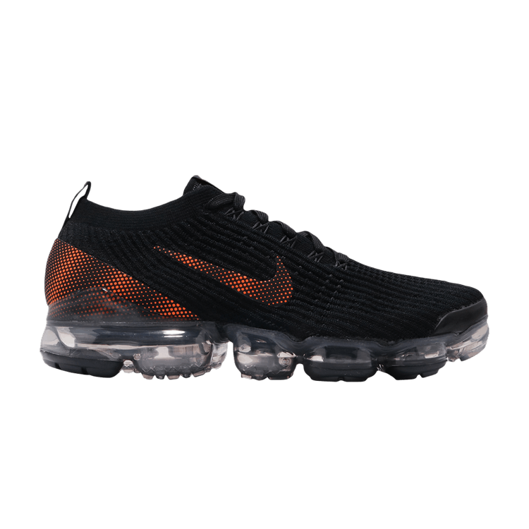 Nike Air VaporMax Flyknit 3 Black Total Orange Dark Smoke Grey