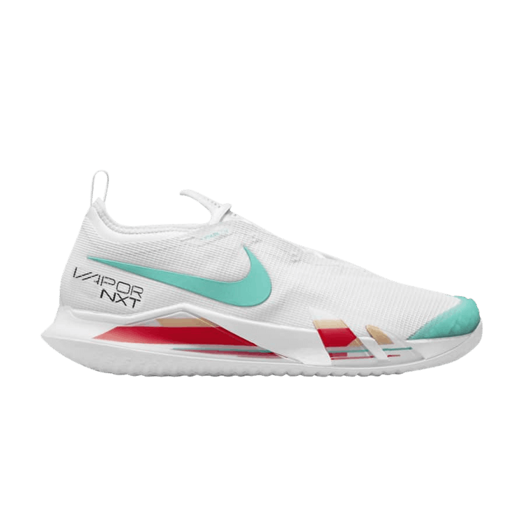 Nike Court React Vapor NXT HC White Habanero Red Pomegranate Washed Teal