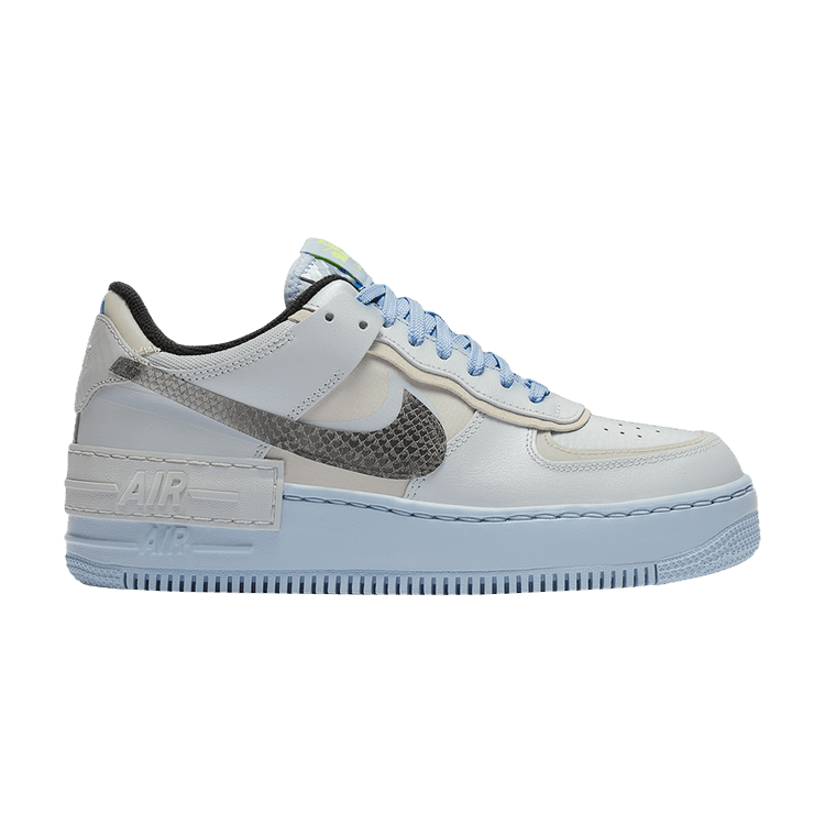 Nike Air Force 1 Low Shadow Pure Platinum Snakeskin Blue (Women's)