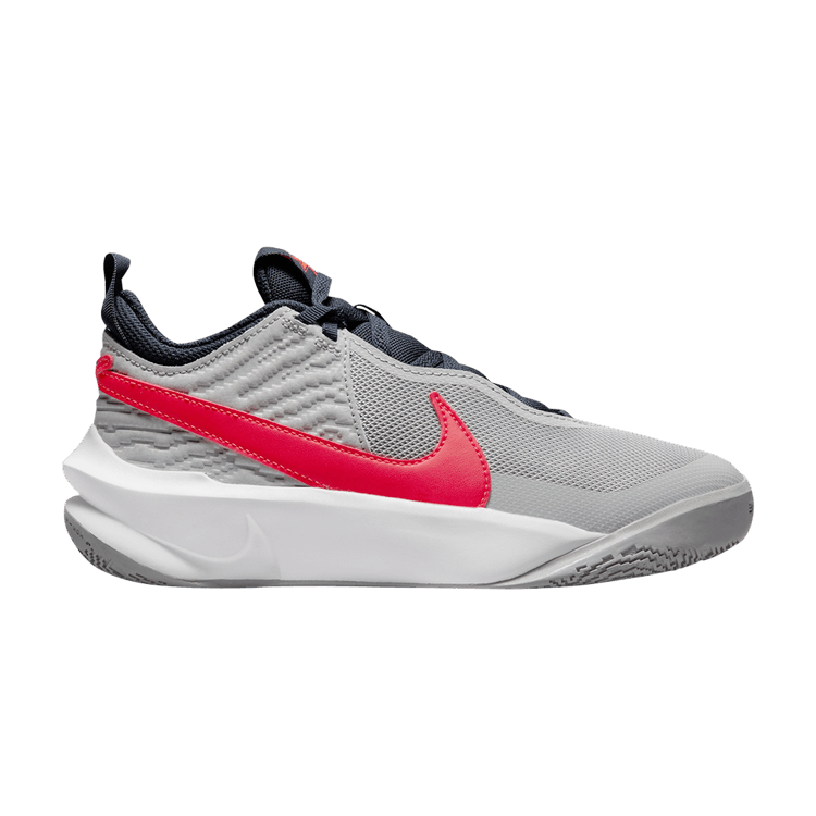 Nike Team Hustle D 10 Light Smoke Bright Crimson (GS)