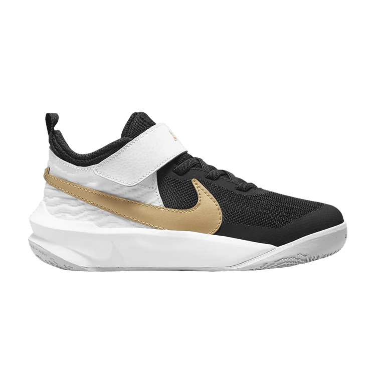 Nike Team Hustle D 10 Black White Metallic Gold (PS)