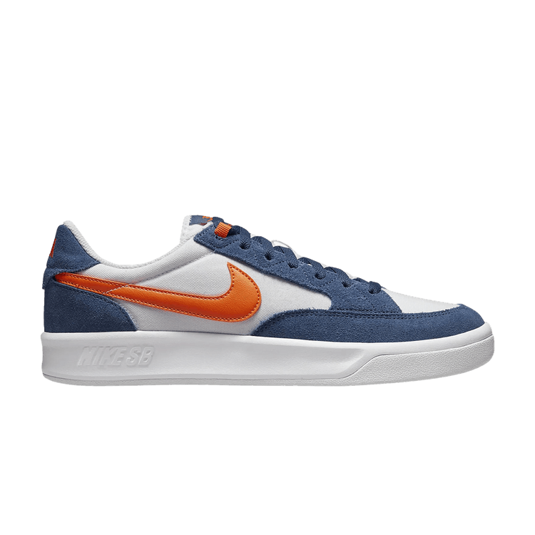 Nike SB Adversary Premium White Navy Safety Orange