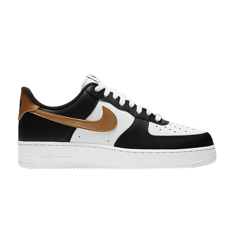 Nike Air Force 1 Low Black White Metallic Gold