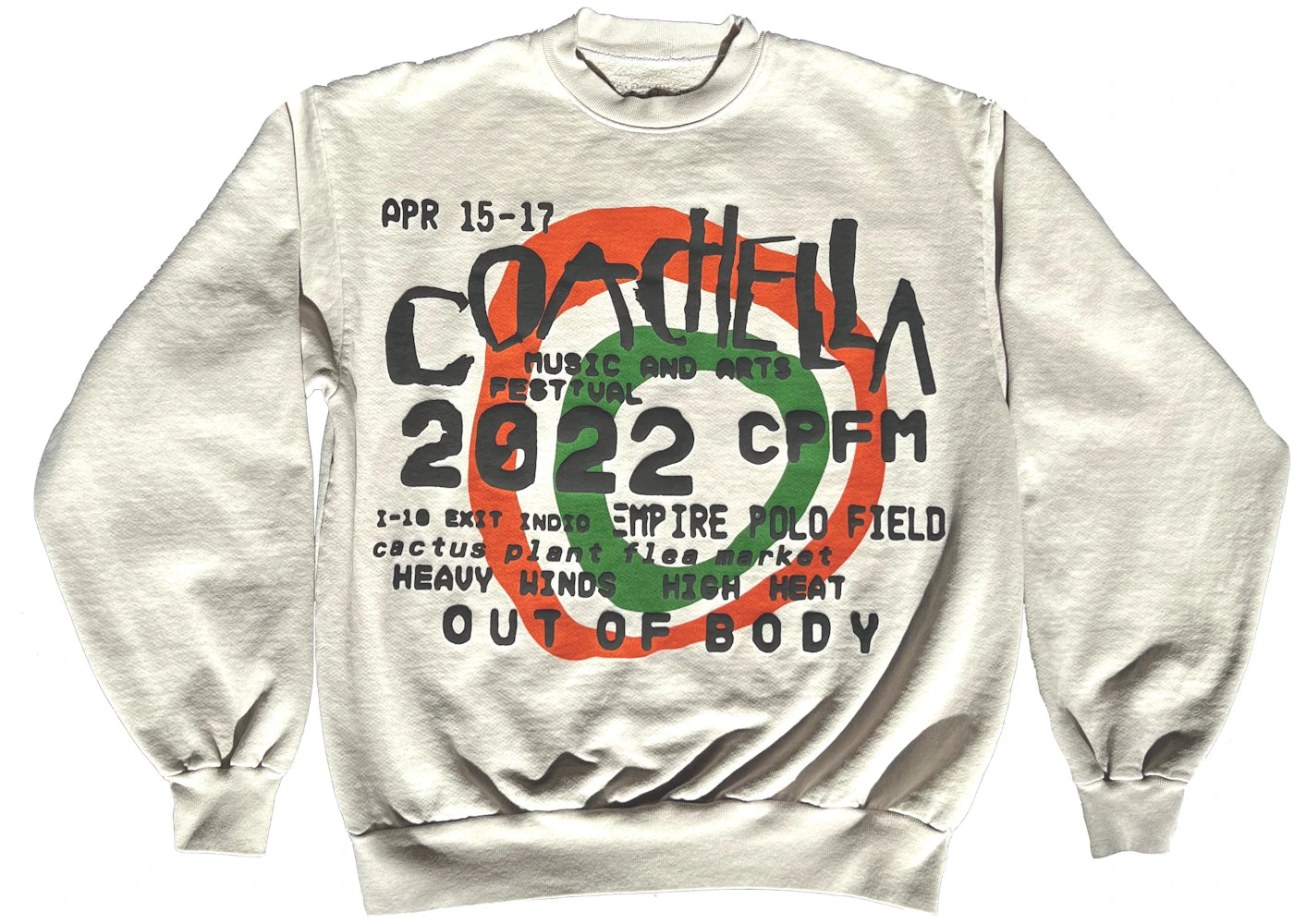 Cactus Plant Flea Market Coachella x CPFM Weekend 1 Crewneck Bone