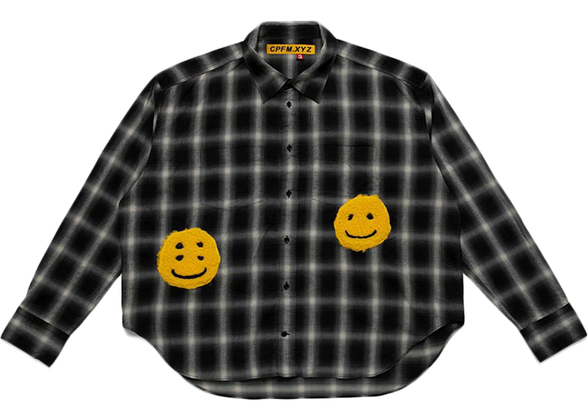 Cactus Plant Flea Market Double Vision Check Shirt Black