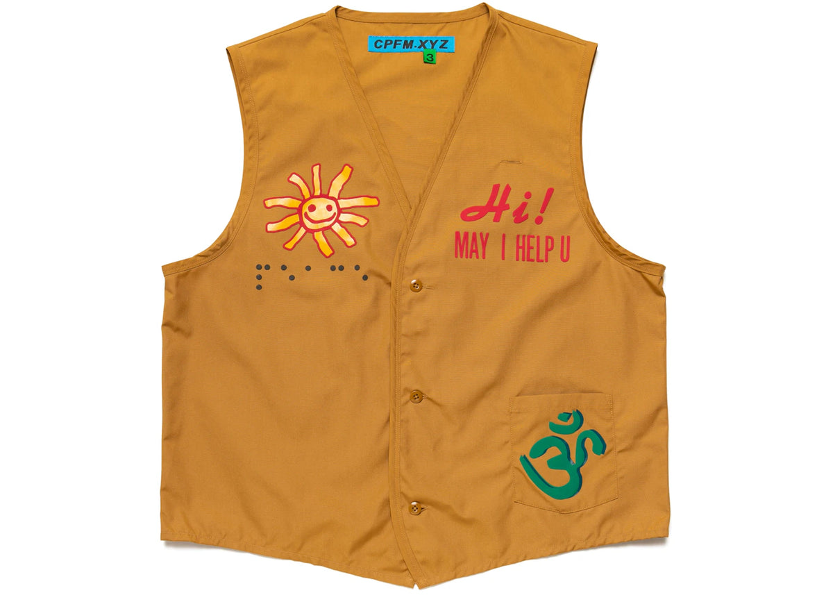 Cactus Plant Flea Market Gardening Club Vest Mustard