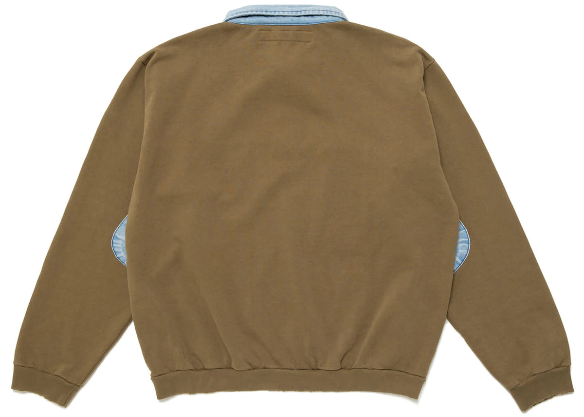 Cactus Plant Flea Market Green Flash Denim Half Zip Fleece Olivedrab