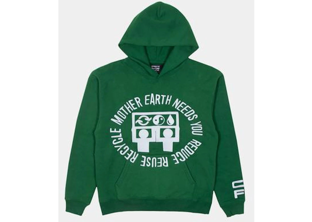 Cactus Plant Flea Market x Eco Mother Earth Hooded Sweatshirt Green