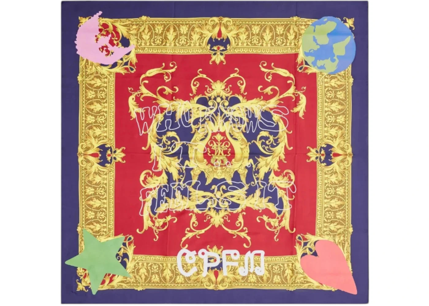 Cactus Plant Flea Market x Junya Watanabe CPFM Silk Print B Scarf Multicolor
