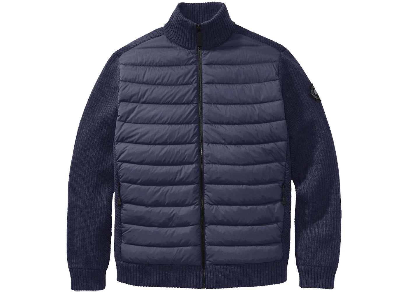 Canada Goose Black Label Hybridge Knit Down Jacket Navy