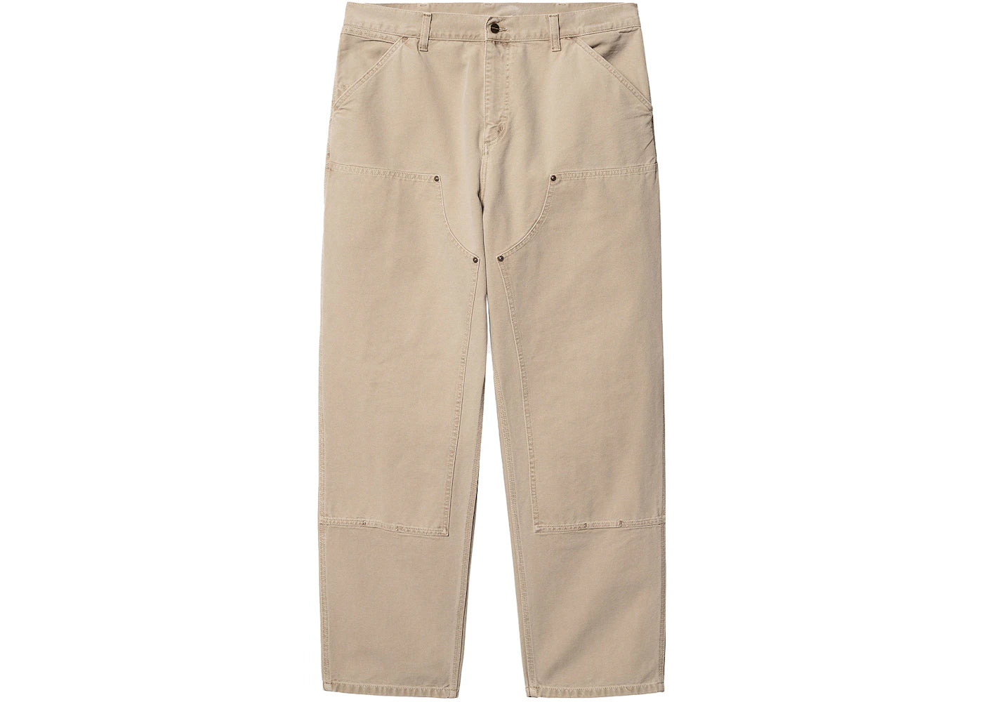 Carhartt WIP Double Knee Dearborn Canvas 12oz Relaxed Straight Fit Pants Dusty H Brown (Faded)