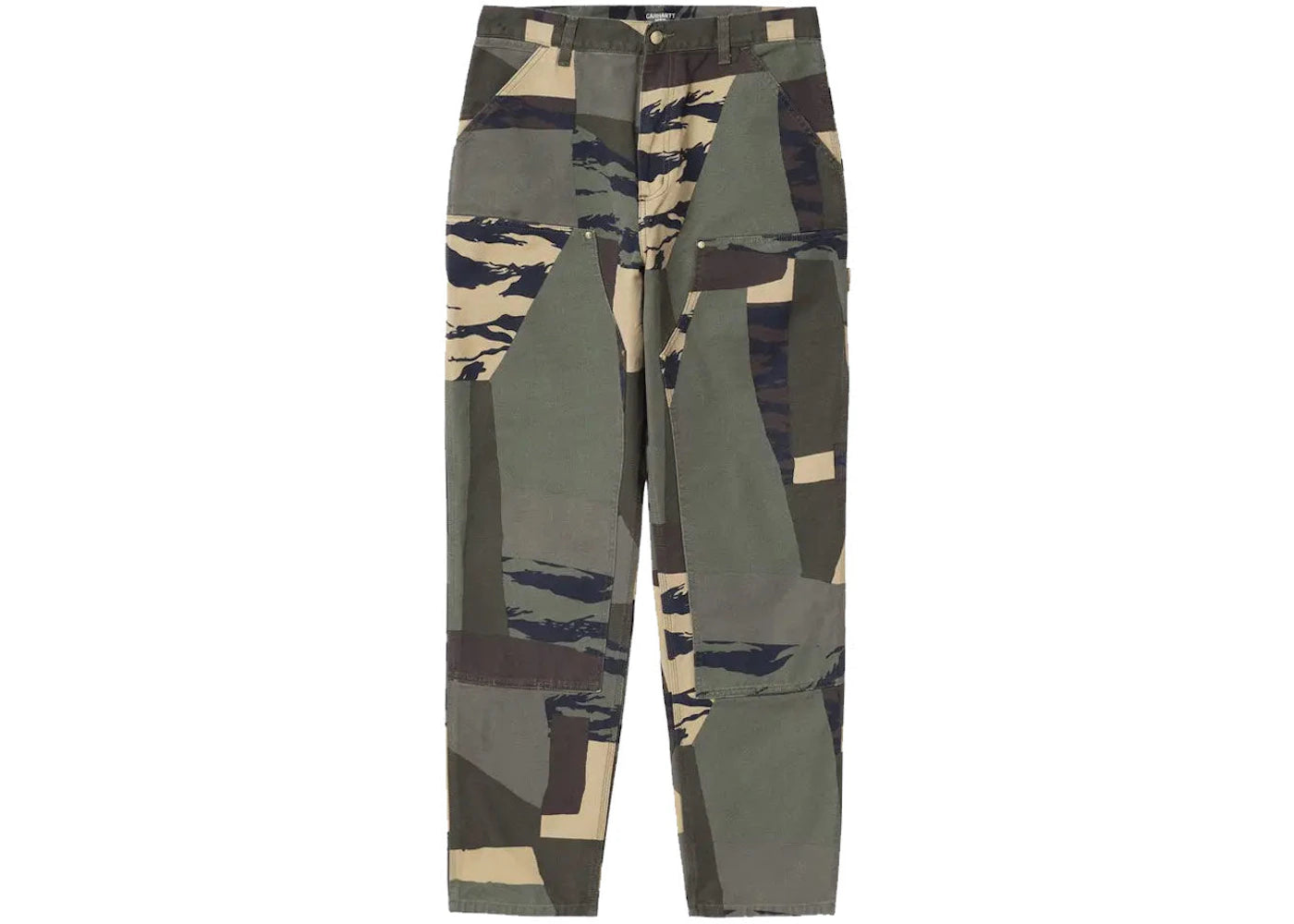 Carhartt WIP Double Knee Pants Mend Camo Stone Washed