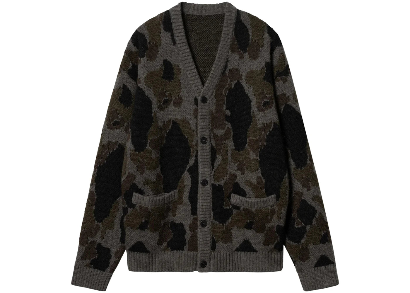 Carhartt WIP Merton Cardigan Grey Camo Duck