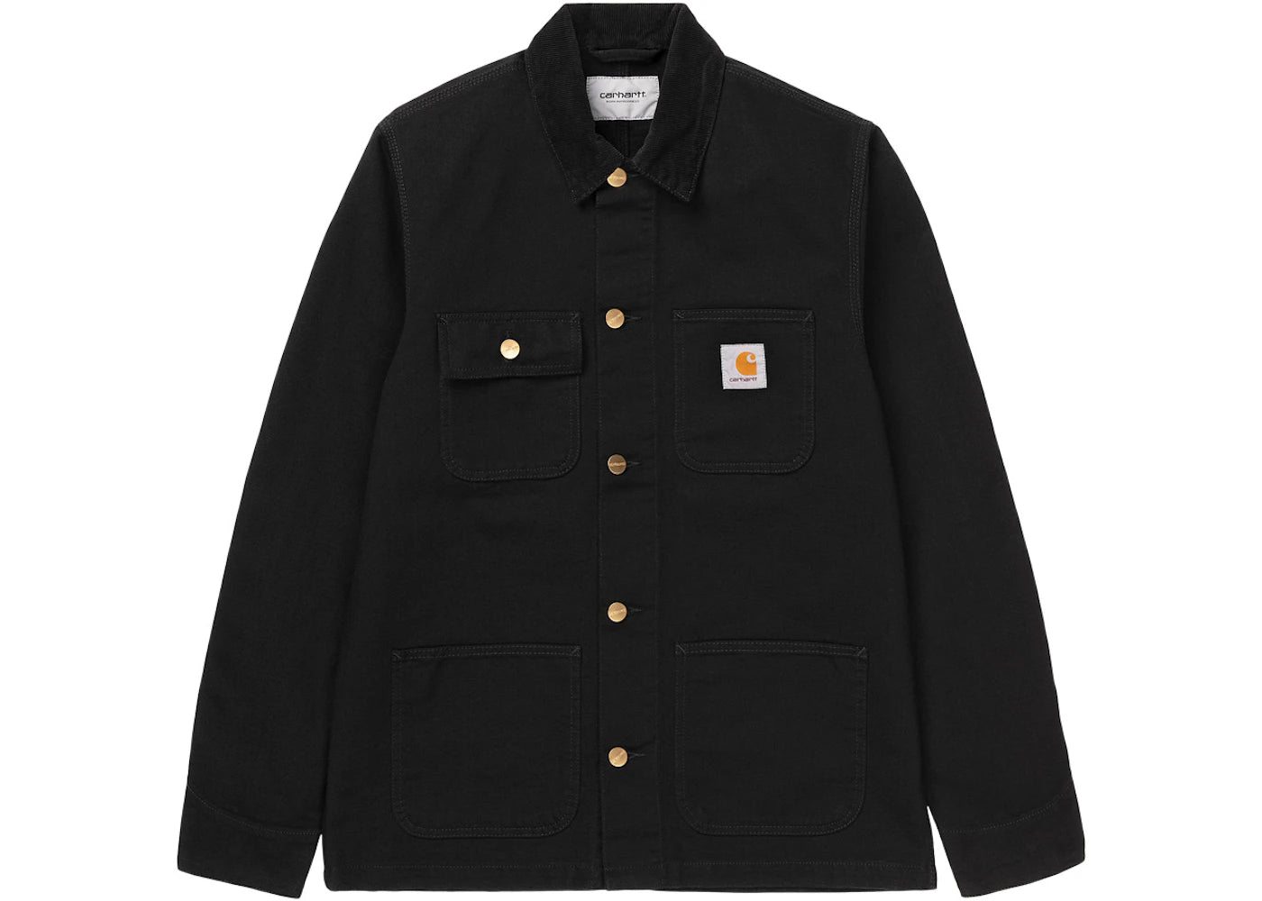 Carhartt WIP Michigan Dearborn Canvas 12oz (Summer) Coat Black/Black (Rinsed)