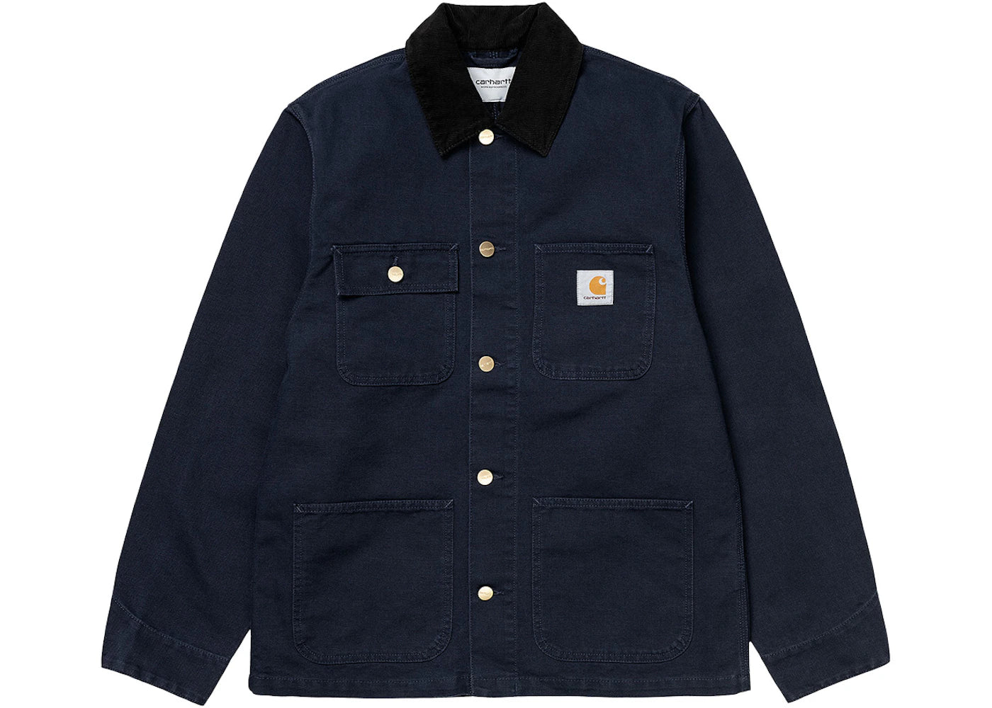 Carhartt WIP Michigan Dearborn Canvas 12oz (Summer) Coat Dark Navy/Black (Rinsed)