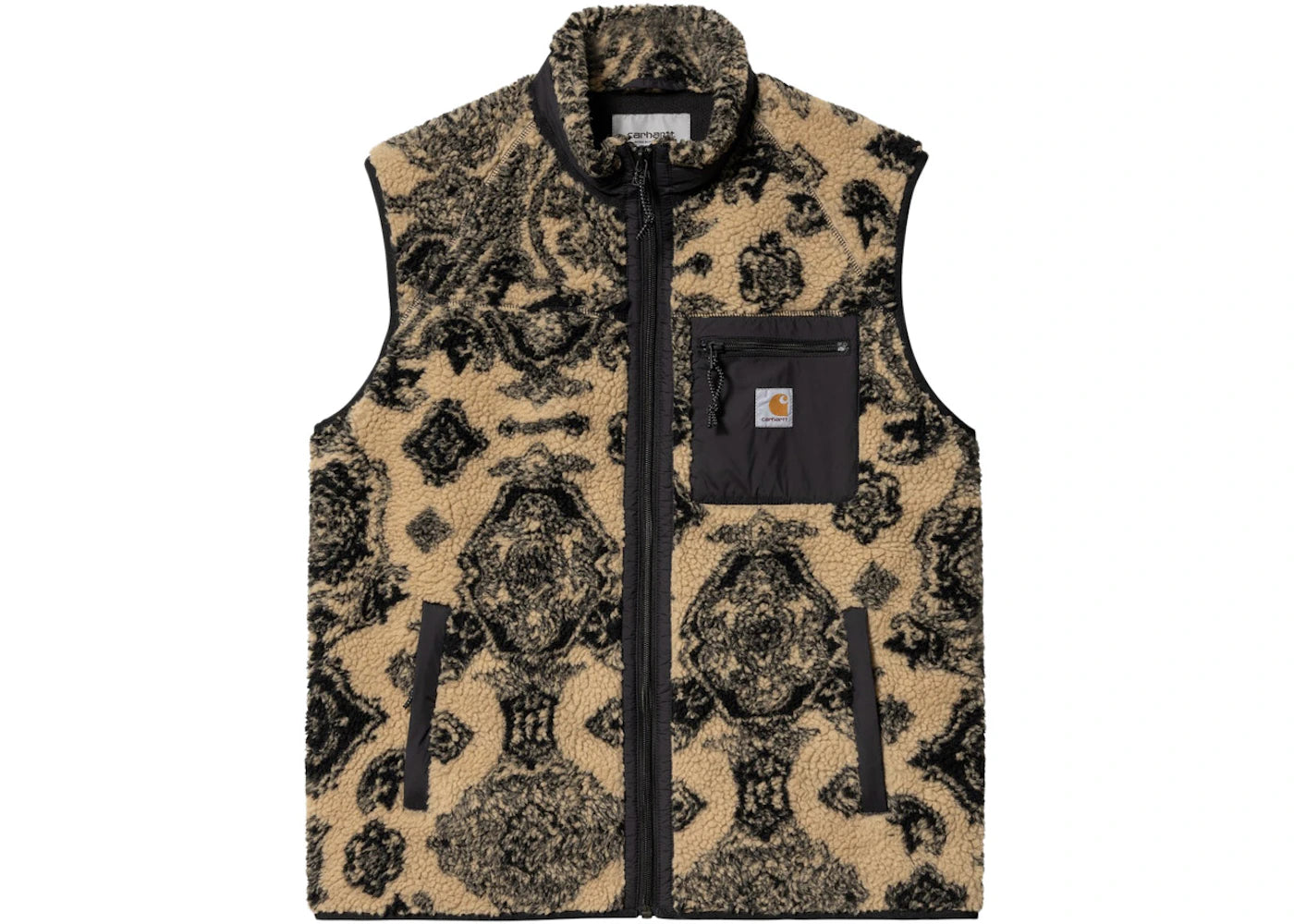 Carhartt WIP Prentis Liner Vest Dusty Hamilton Brown Verse Jacquard