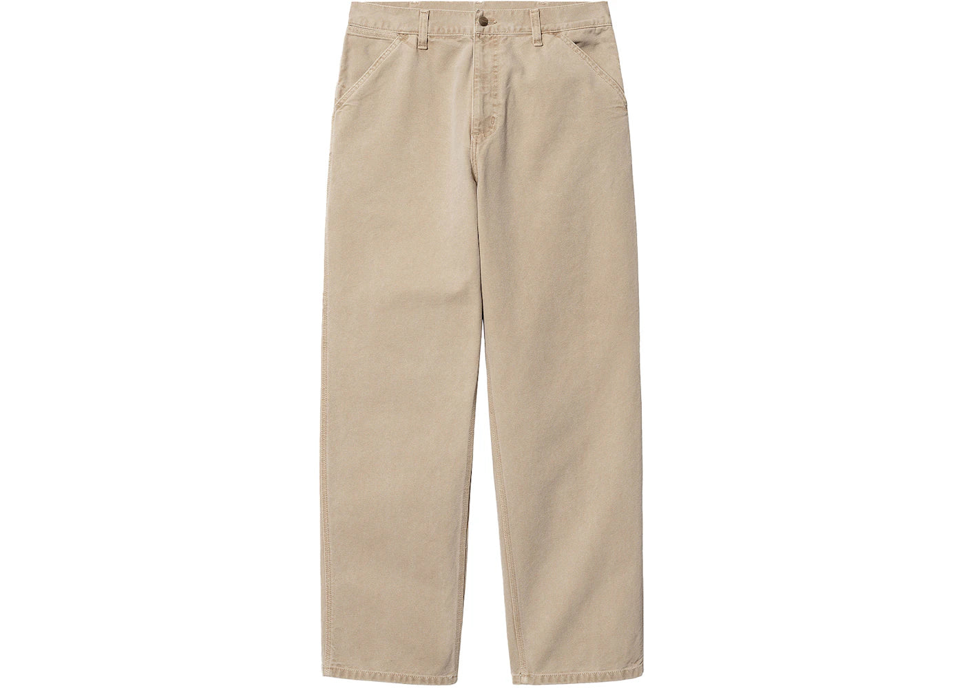 Carhartt WIP Single Knee Dearborn Canvas 12oz Relaxed Straight Fit Pants Dusty H Brown (Faded)