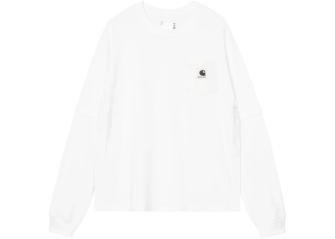 Carhartt WIP x sacai Cotton Jersey Long Sleeve T-Shirt Sacai White