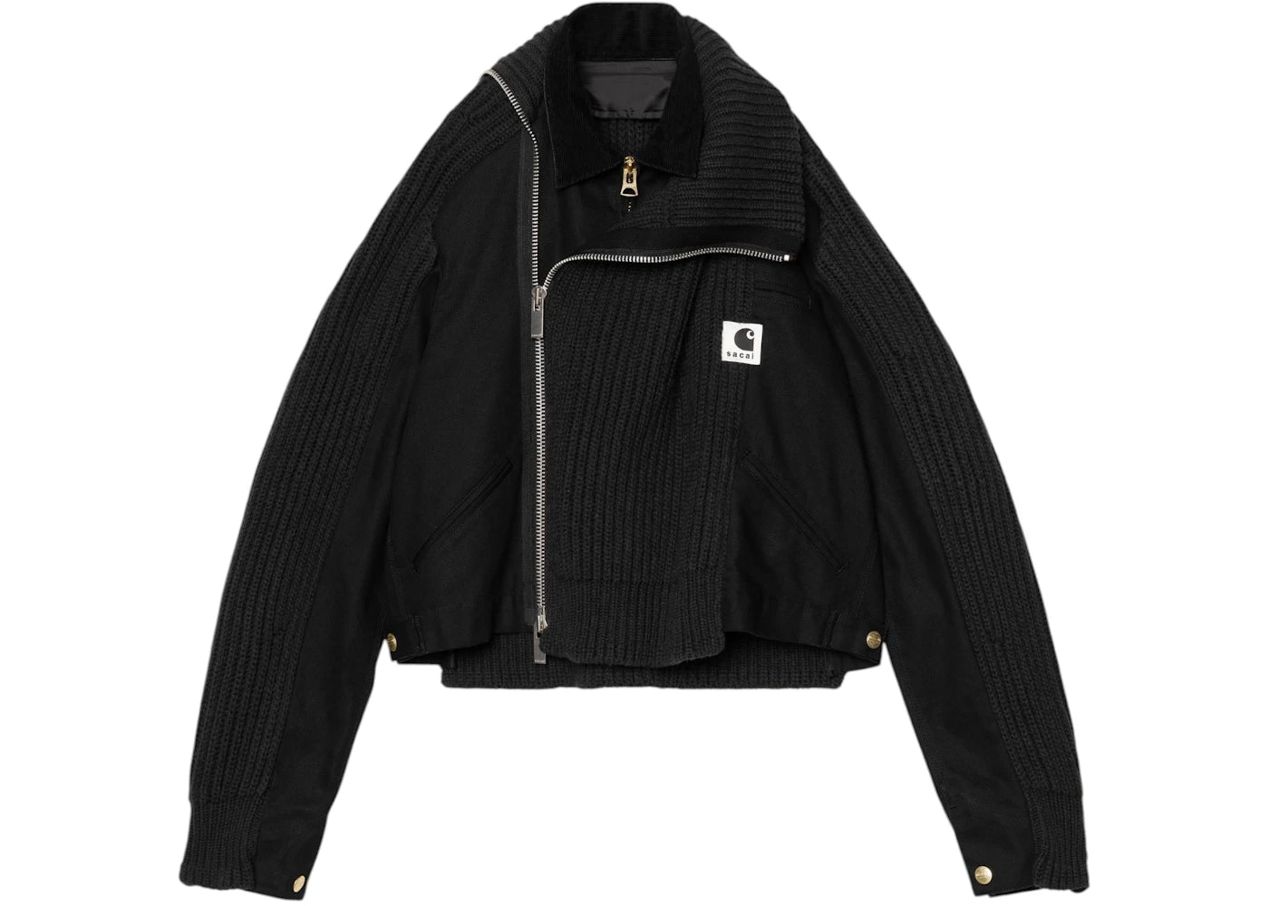 Carhartt WIP x sacai Women's Duck WIP x Wool Knit Blouson Sacai Black