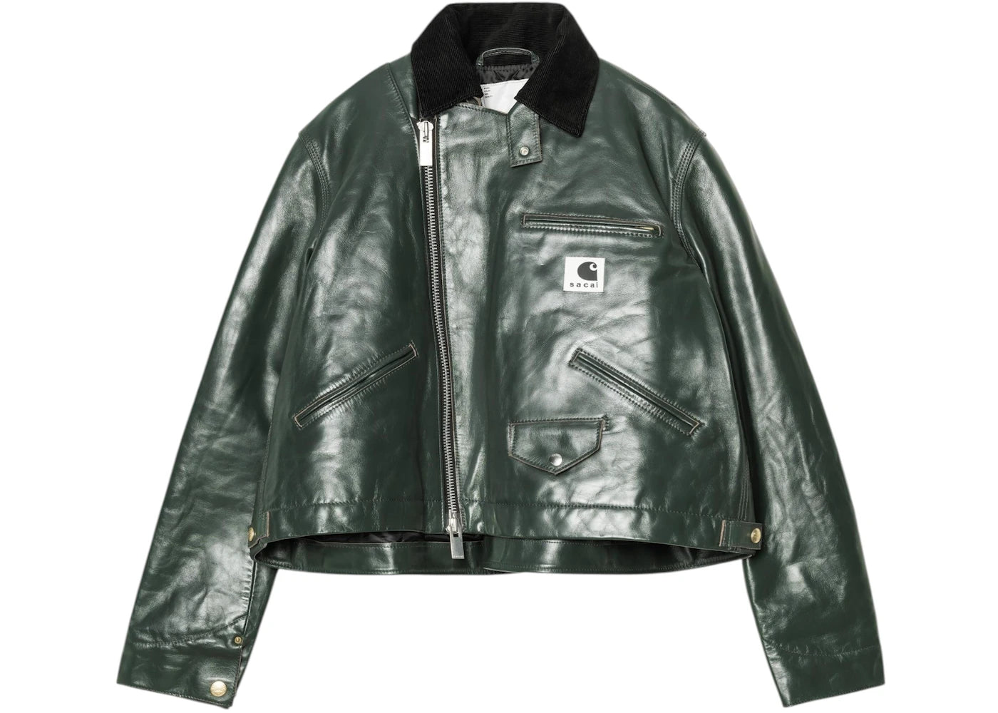 Carhartt WIP x sacai Women's Leather Jacket Sacai Green