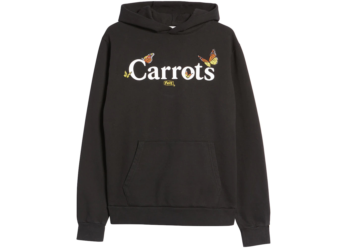 Carrots x Felt Butterfly Embroidered Hoodie Black