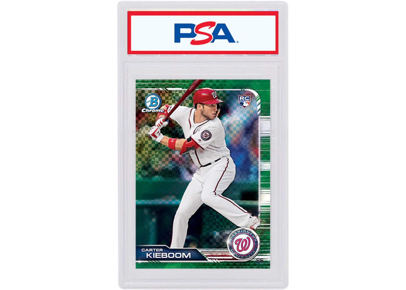 Carter Kieboom 2019 Bowman Chrome X Rookie Green X-Fractor /31 #74 (PSA or BGS Graded)