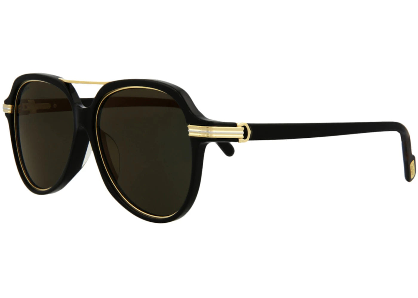 Cartier Aviator Sunglasses Black/Black/Grey (CT0159SA-30003059-001)