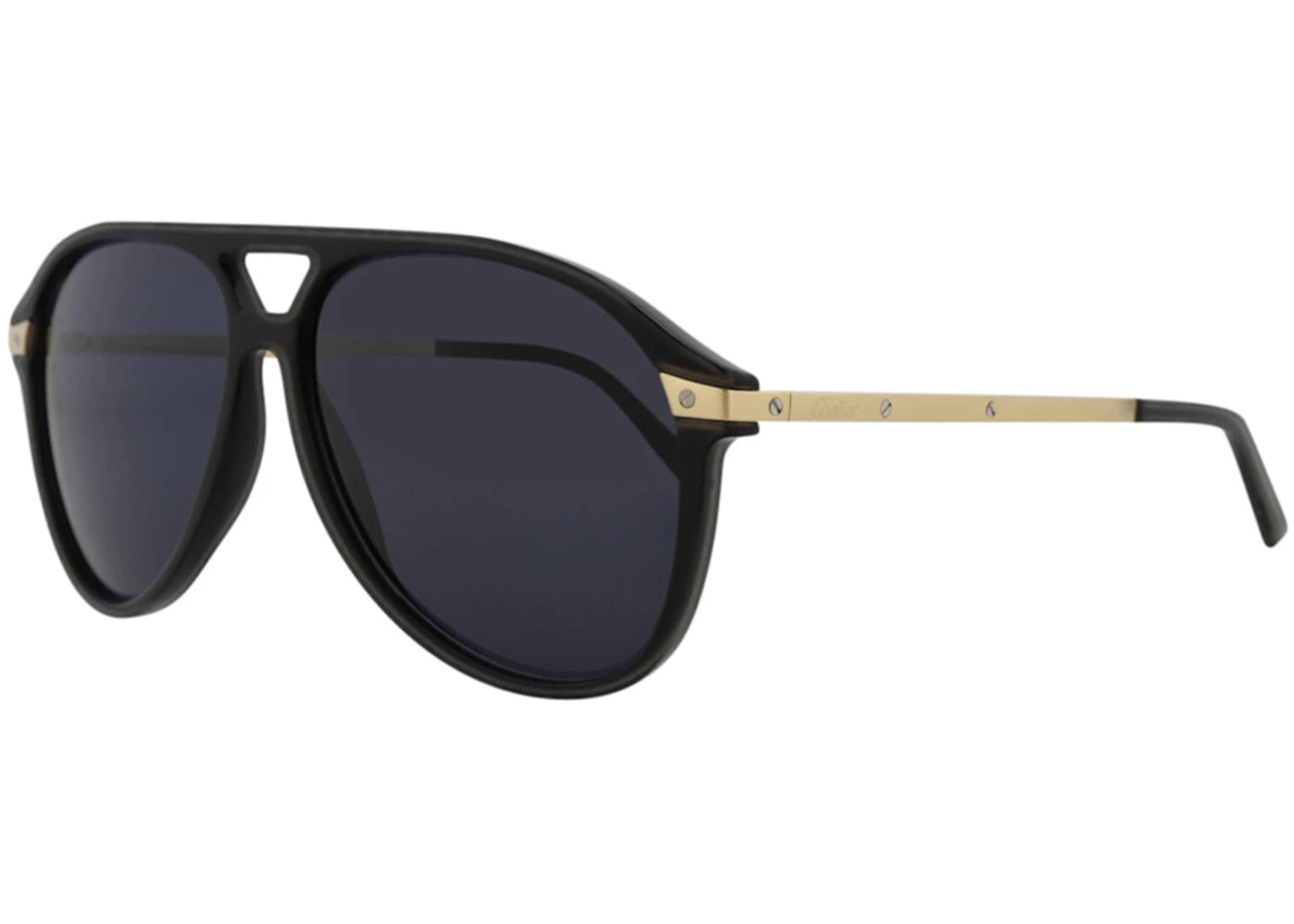 Cartier Aviator Sunglasses Black/Gold/Grey (CT0105S-30003088-001)