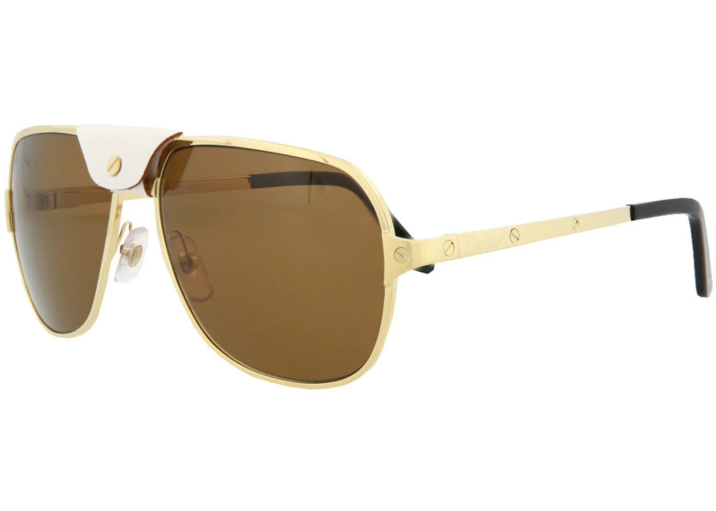 Cartier Aviator Sunglasses Gold/Gold/Brown (CT0165S-30006341-010)