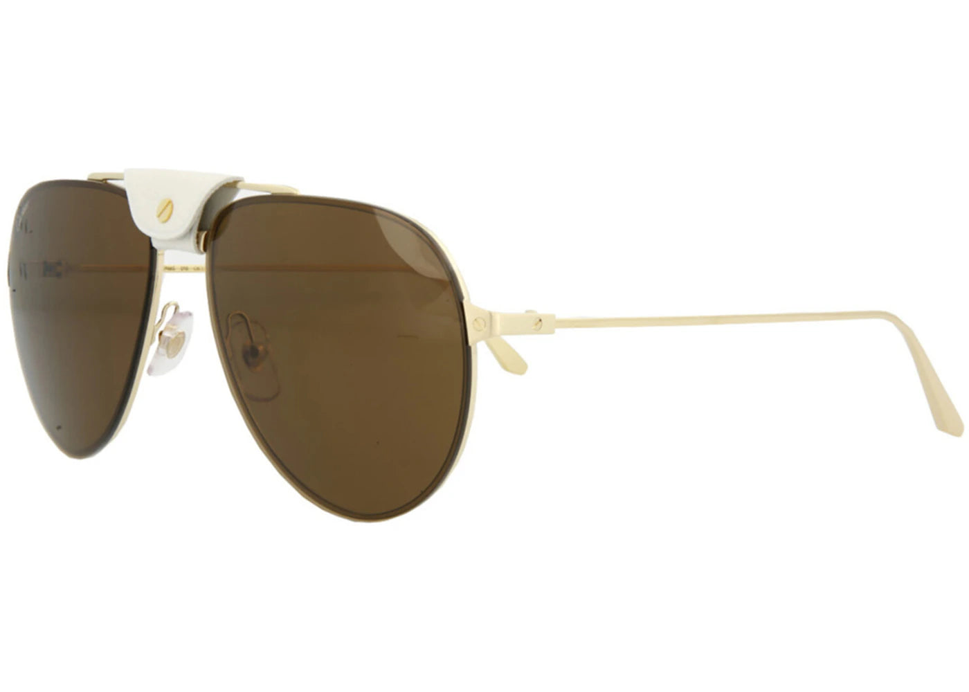 Cartier Aviator Sunglasses Gold/Gold/Brown (CT0166S-30006348-010)