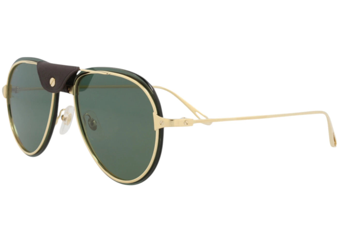 Cartier Aviator Sunglasses Gold Gold Green (CT0242S-30009002-002)