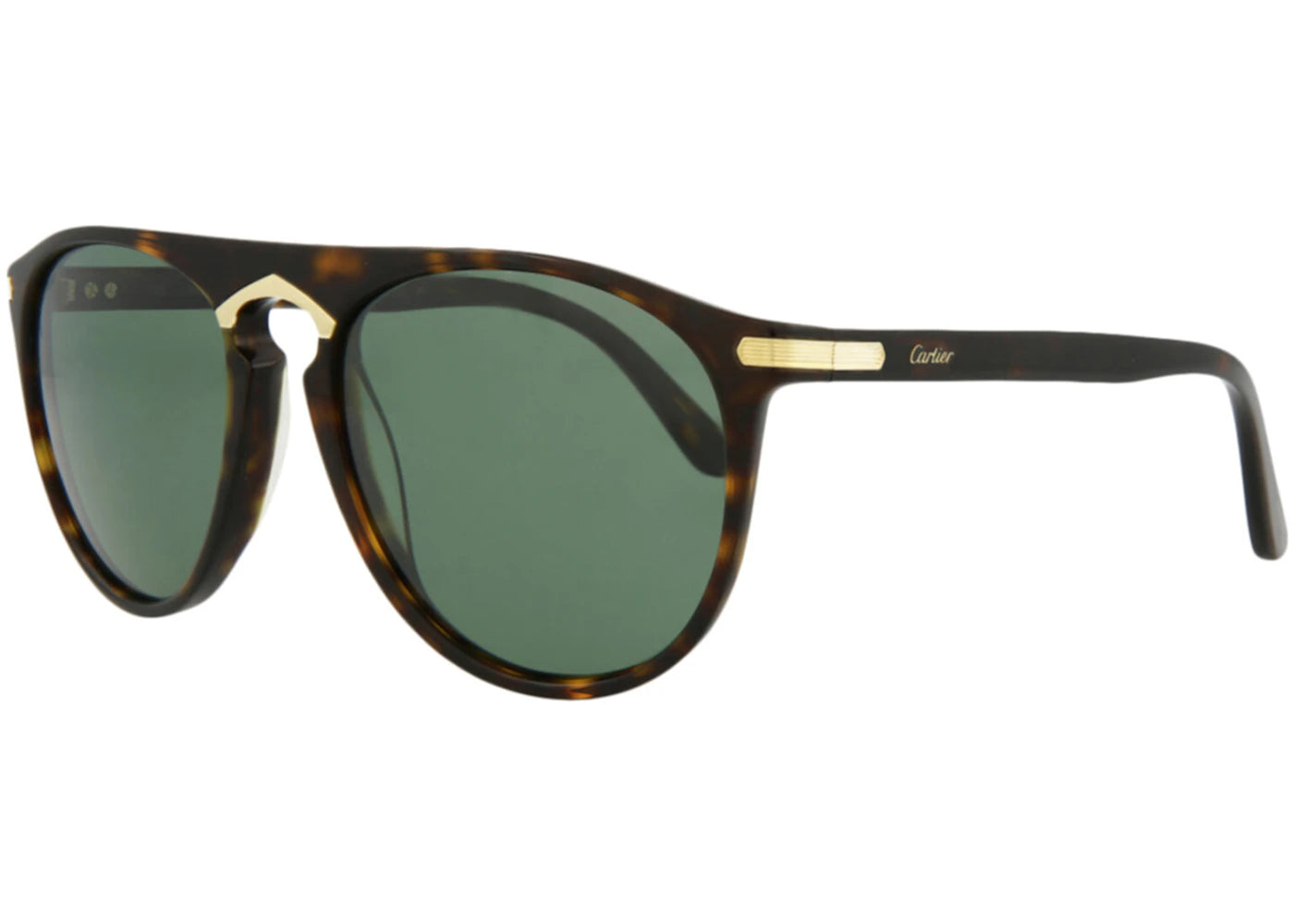 Cartier Aviator Sunglasses Havana/Havana/Green (CT0013S-30002136-002)